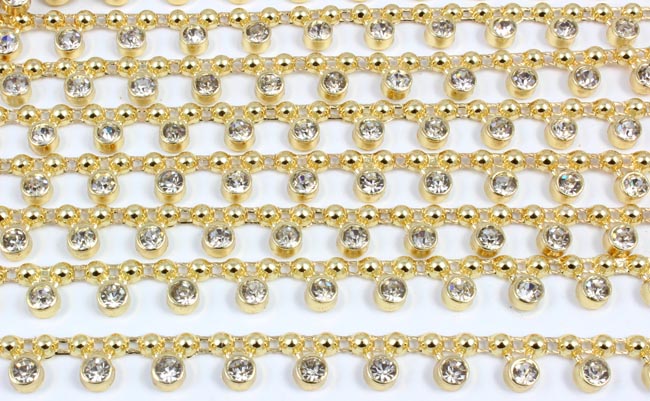 Details about   Faux Pearl SIngle Stand with gold bead and rhinestone accent RBG 
