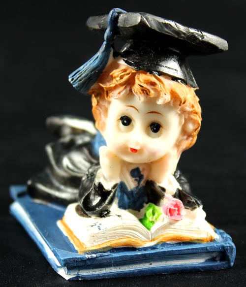 Boy Ceramic Graduation Figure