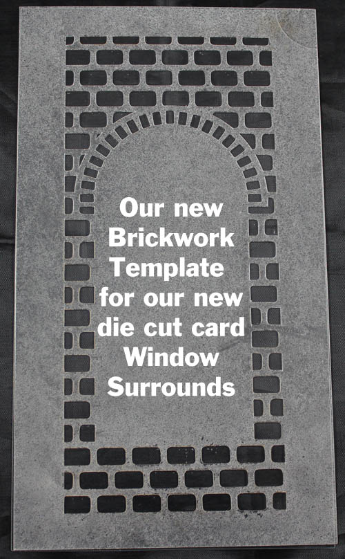 Brickwork Stencil for Small Hexagonal Clear Display Box Card Windows